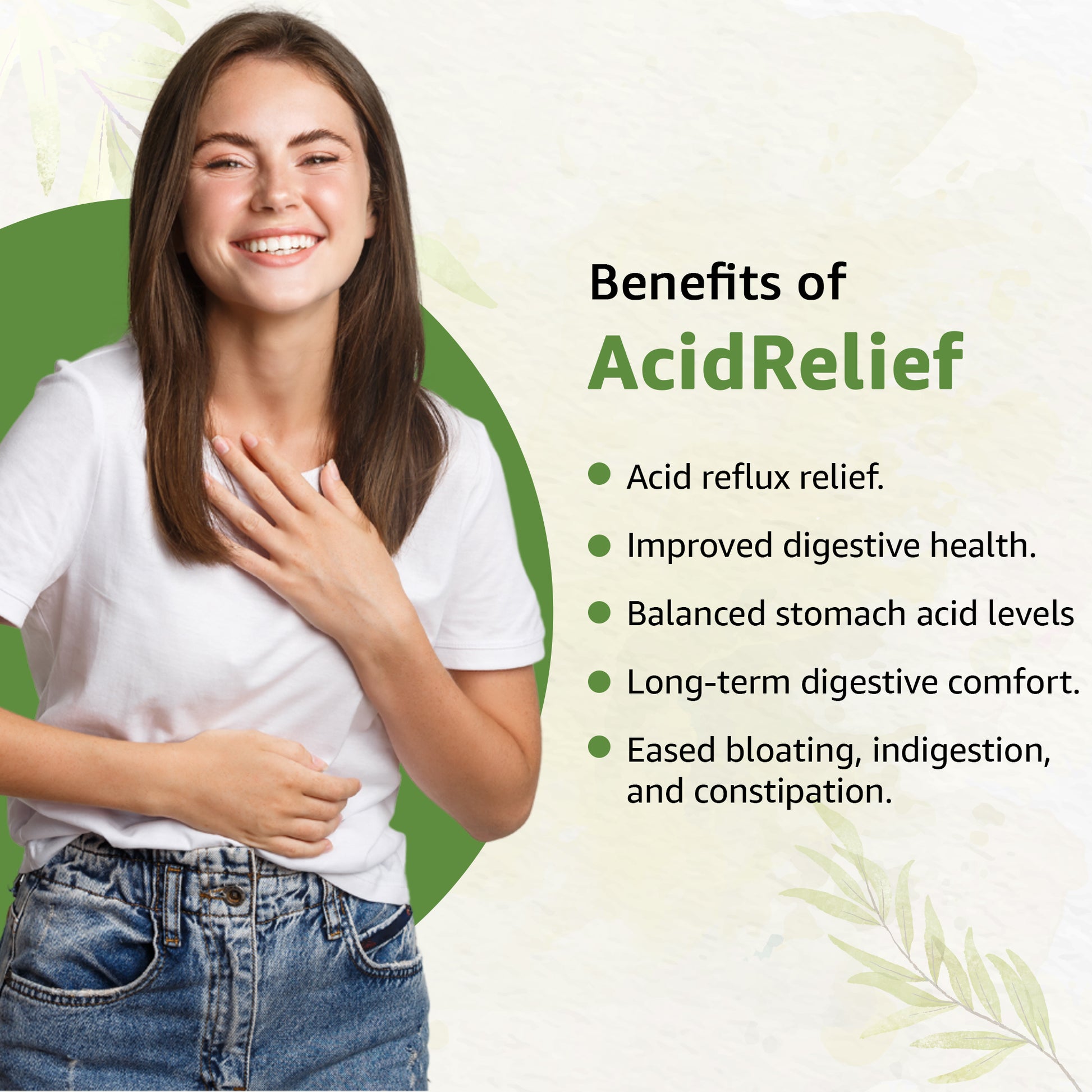 Bodymune AcidRelief Acid Tamer | Natural Organic Gut Health Support