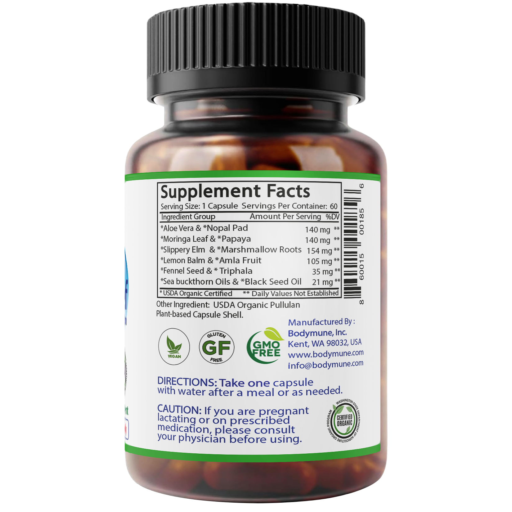 Bodymune AcidRelief Acid Tamer | Natural Organic Gut Health Support
