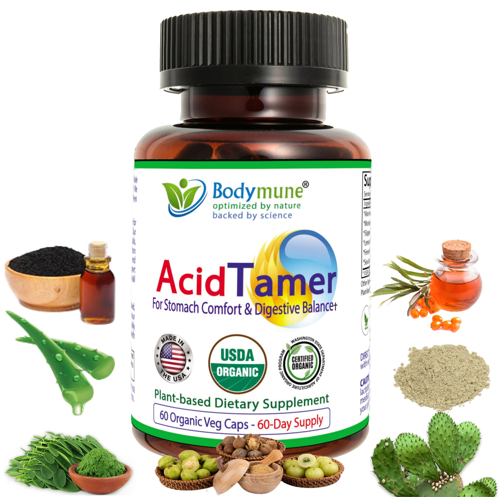 Bodymune AcidTamer Acid Relief | Natural Organic Gut Health Support