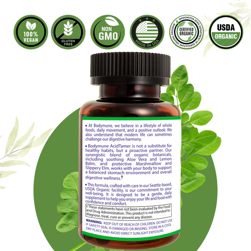 Bodymune AcidTamer Acid Relief | Natural Organic Gut Health Support