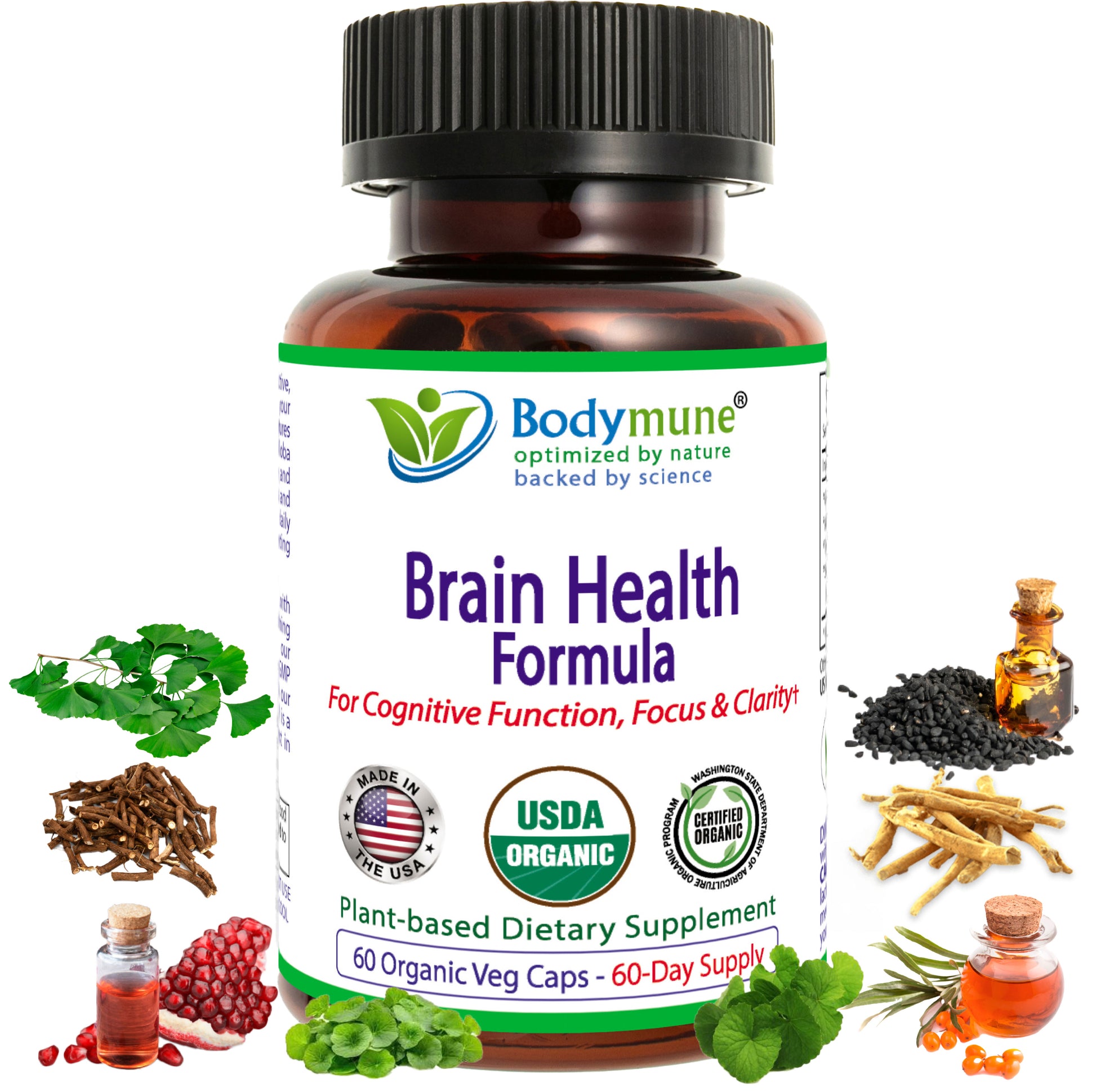 Bodymune Brain Health Formula | Organic Memory Supplement