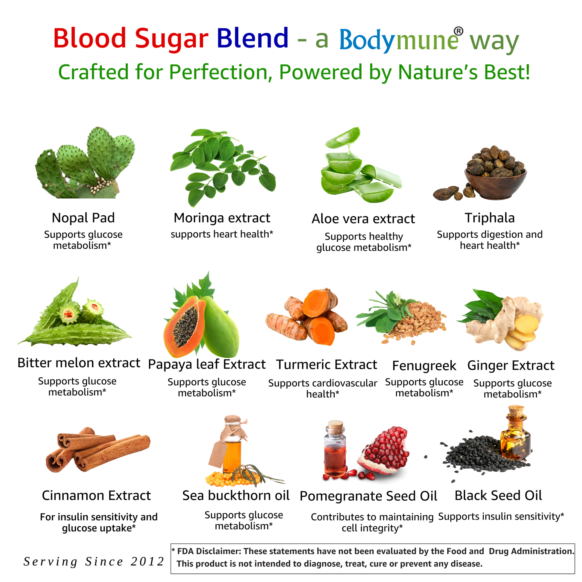 Bodymune Blood Sugar Blend | Organic Blood Glucose Supplement