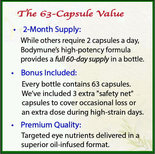 Bodymune Advanced EyeCare | Organic Eye Health Supplement